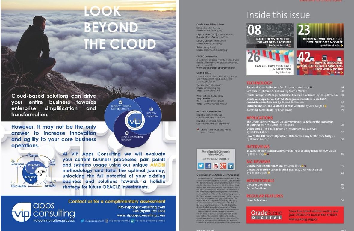 Oracle Scene Magazine Cloud